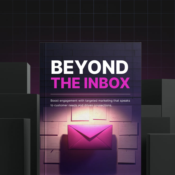 Promotional graphic for Beyond the Inbox - Bundle showing a pink envelope on a brick wall background, representing digital courses and resources for entrepreneur marketing and business growth.